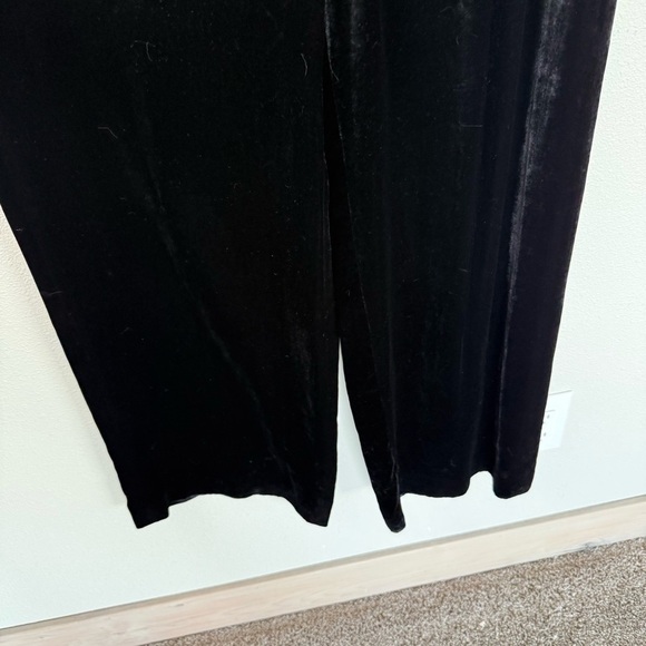 Poetry Wide Leg Silk Velvet Trouser Pants Black Business Casual Women’s Size 6 - Picture 5 of 11